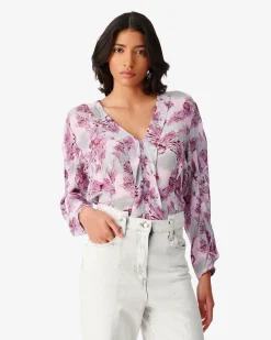 Blouse Decolletee A Imprime Oralia