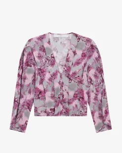 Blouse Decolletee A Imprime Oralia