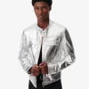 Blouson En Cuir Metallise Irown