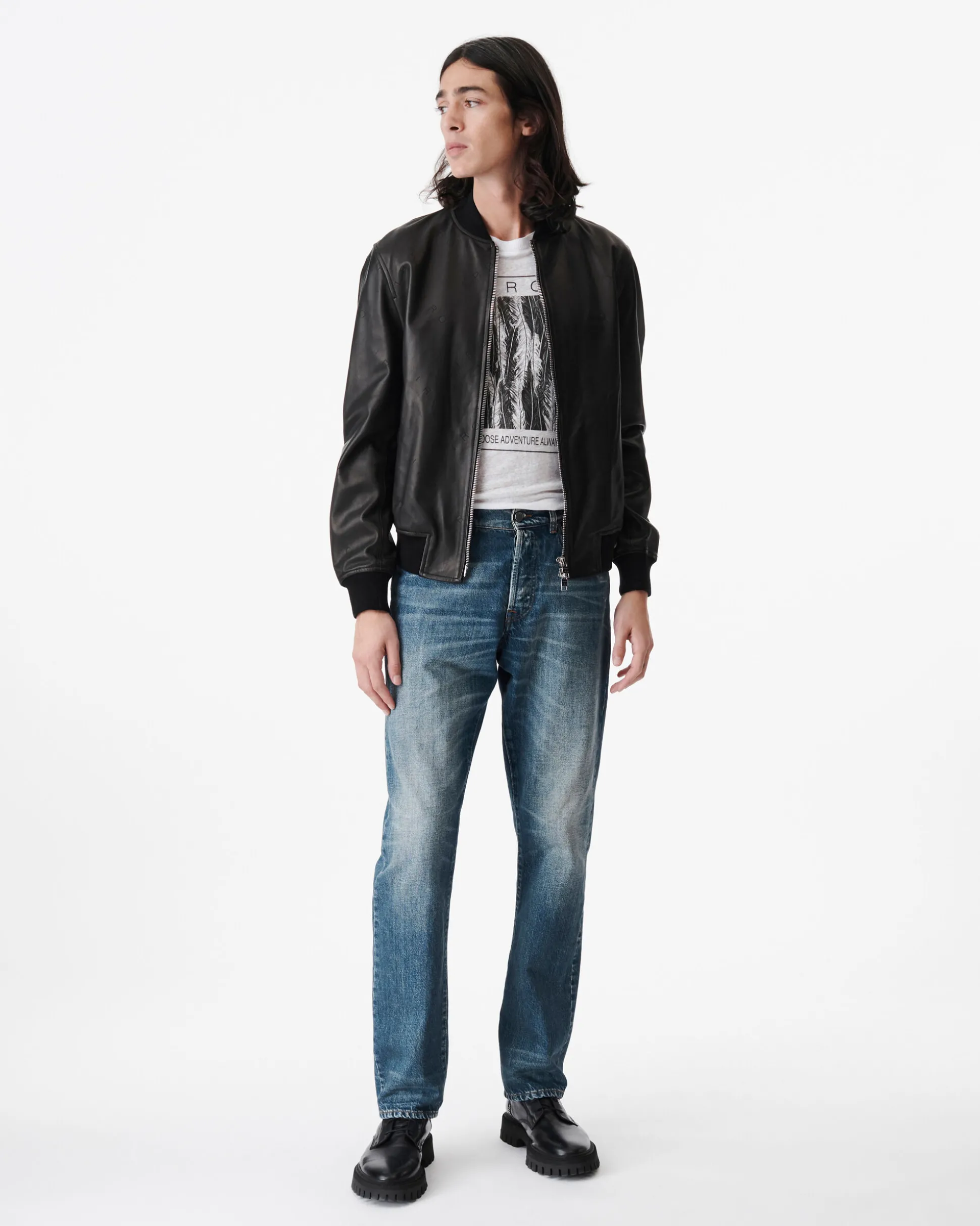 Blouson En Cuir Perfore Odan