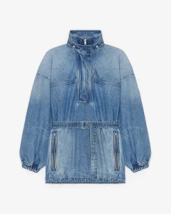 Blouson En Jean Col Montant Asya