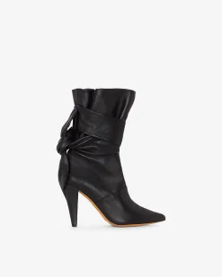 Bottines En Cuir Nori