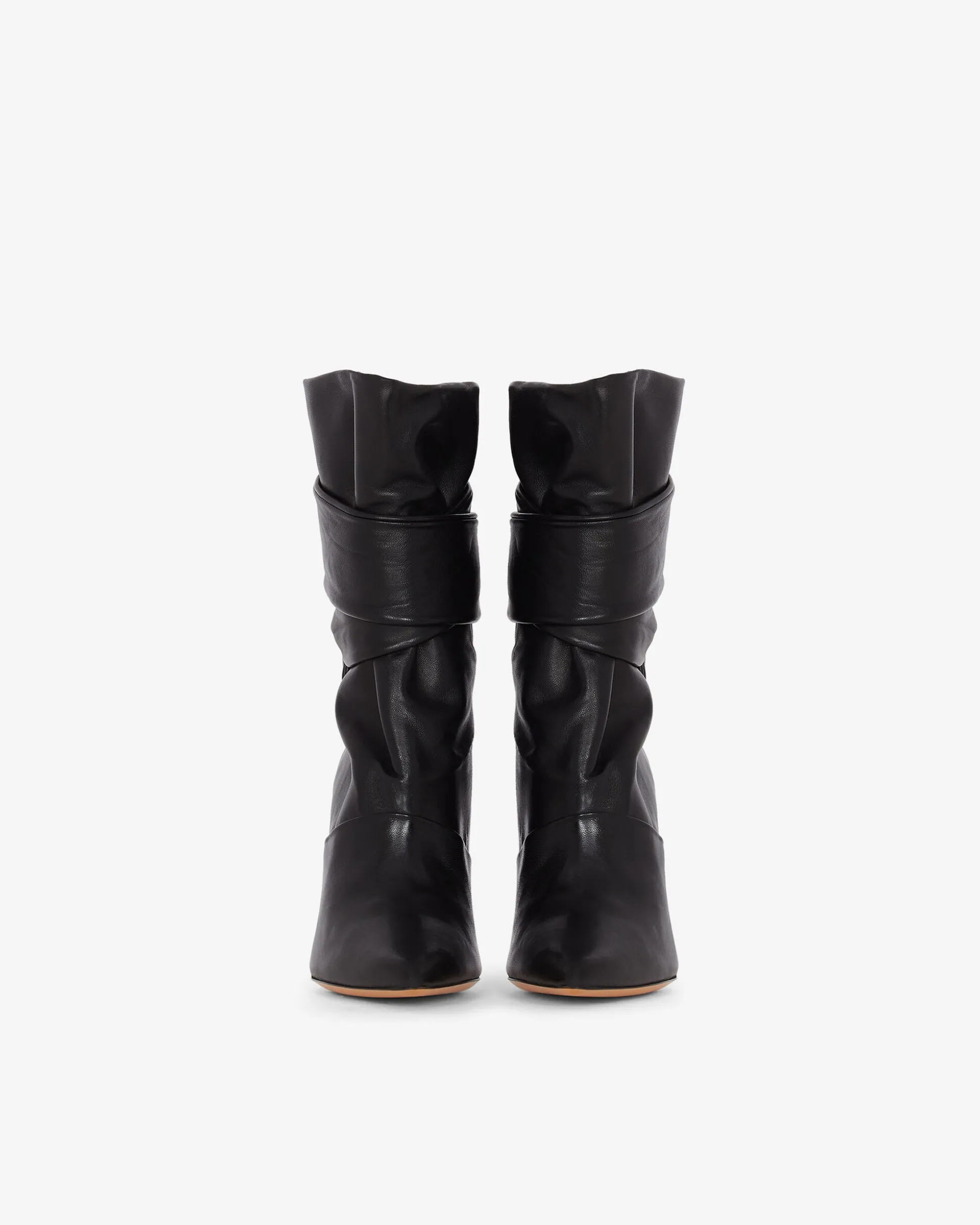 Bottines En Cuir Nori