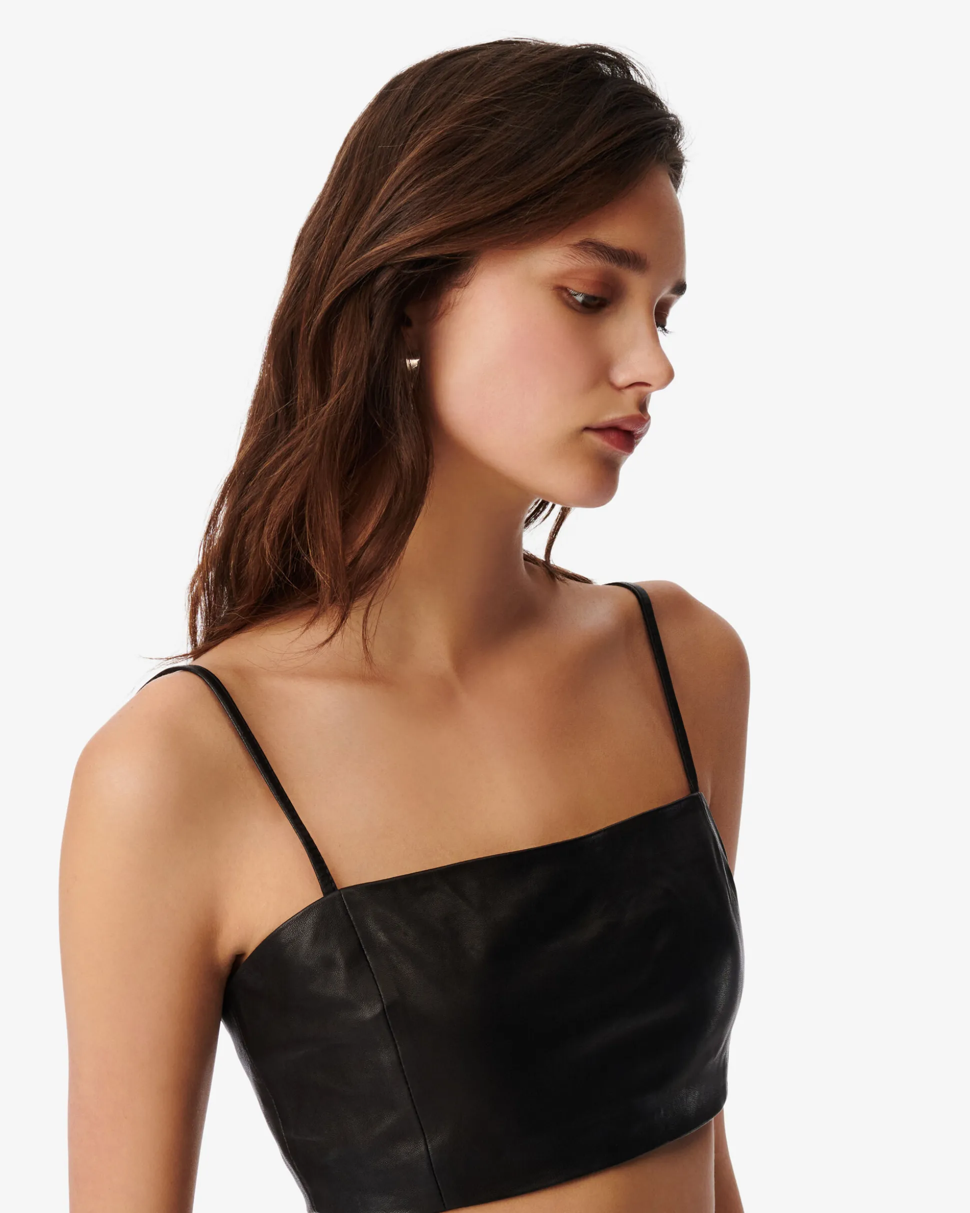 Brassiere En Cuir A Bretelles Davina