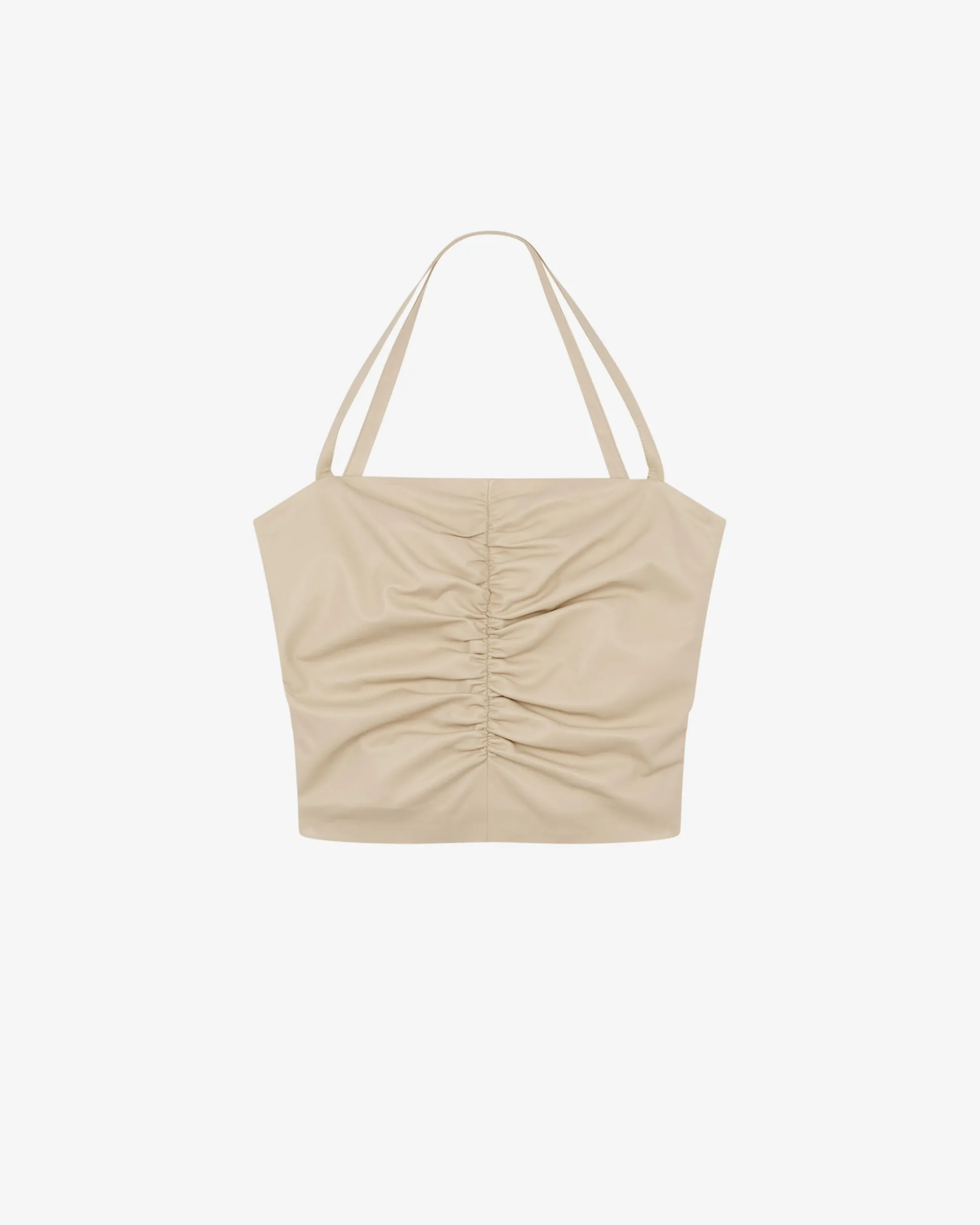 Bustier En Cuir Fronce Loriae