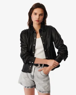 Chemise Ajustee En Cuir Nuru