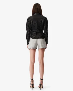 Chemise Ajustee En Cuir Nuru