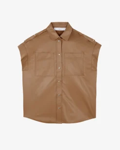 Chemise Oversize En Cuir Mahina