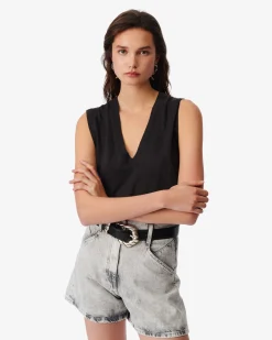 Debardeur En Lin Col V Celsio