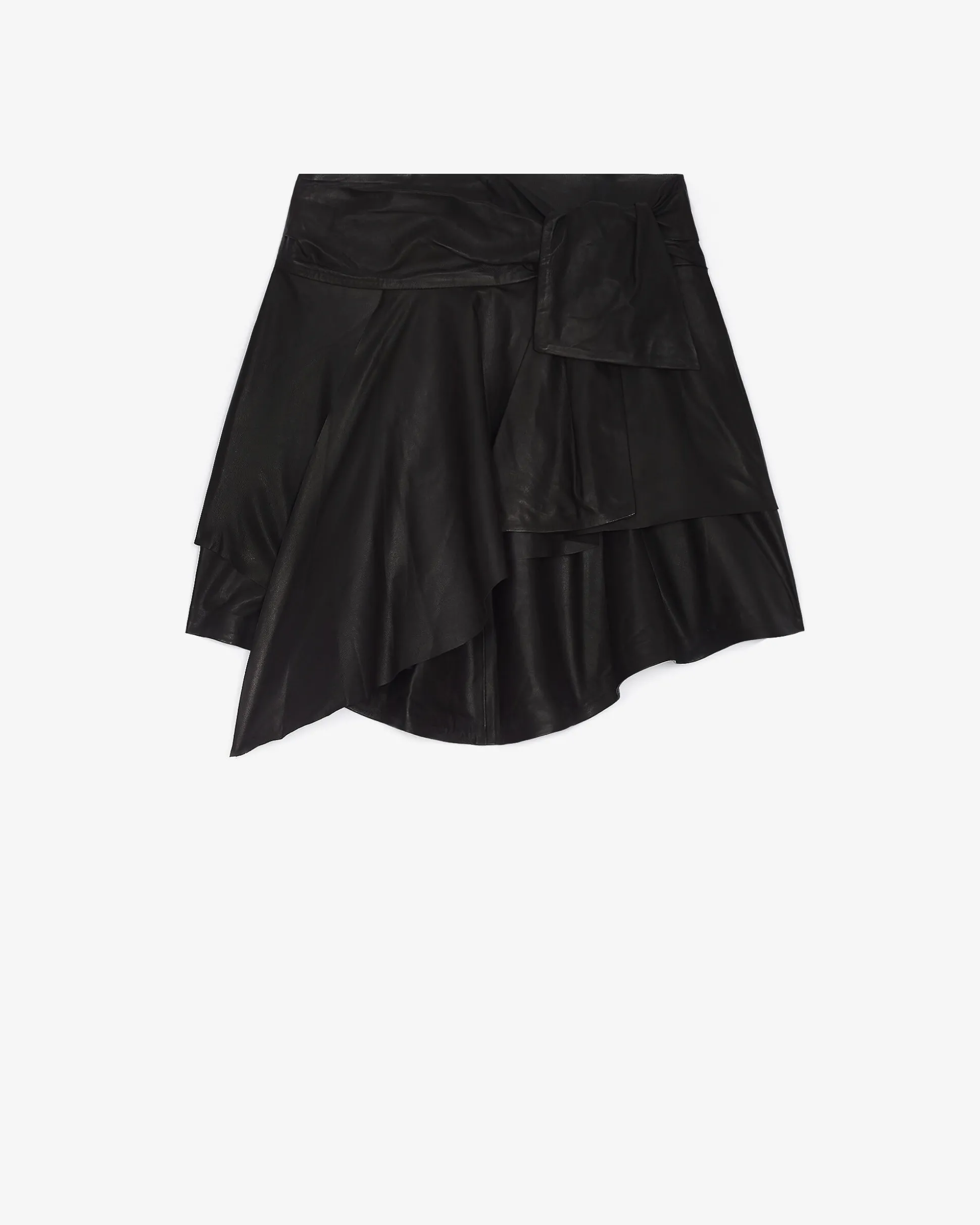 Jupe En Cuir A Volants Nika