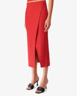 Jupe Midi Cotelee Bilaga