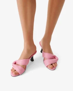 Mules A Talons En Cuir Dydlee Drape