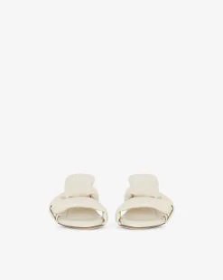 Mules A Talons En Cuir Dydlee Drape