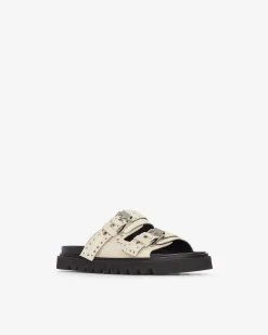 Mules En Cuir Suede Bolum