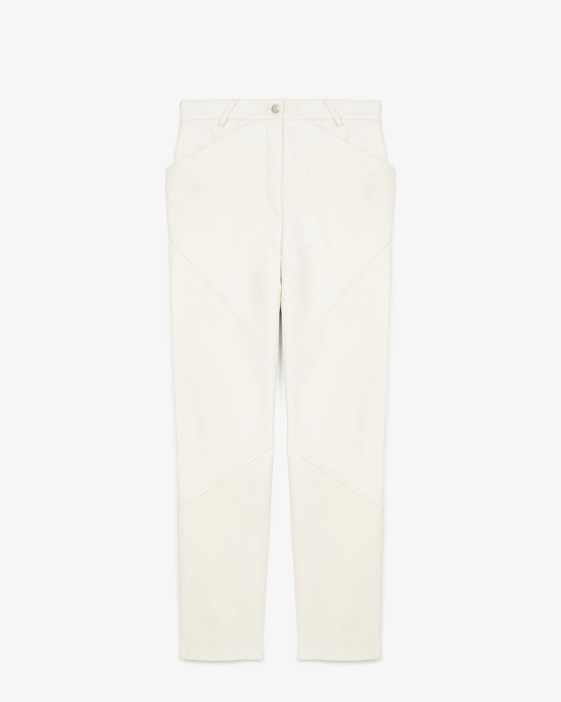 Pantalon Droit En Cuir Hazel