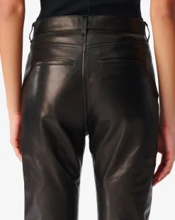 Pantalon Droit En Cuir Jalil