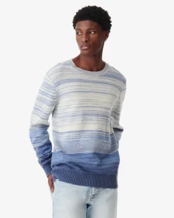 Pull Col Rond Bleu Degrade