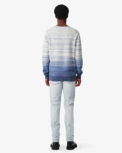 Pull Col Rond Bleu Degrade