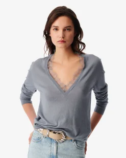 Pull Col V A Dentelle Jayden