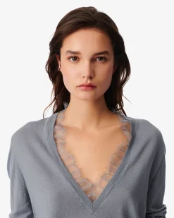 Pull Col V A Dentelle Jayden