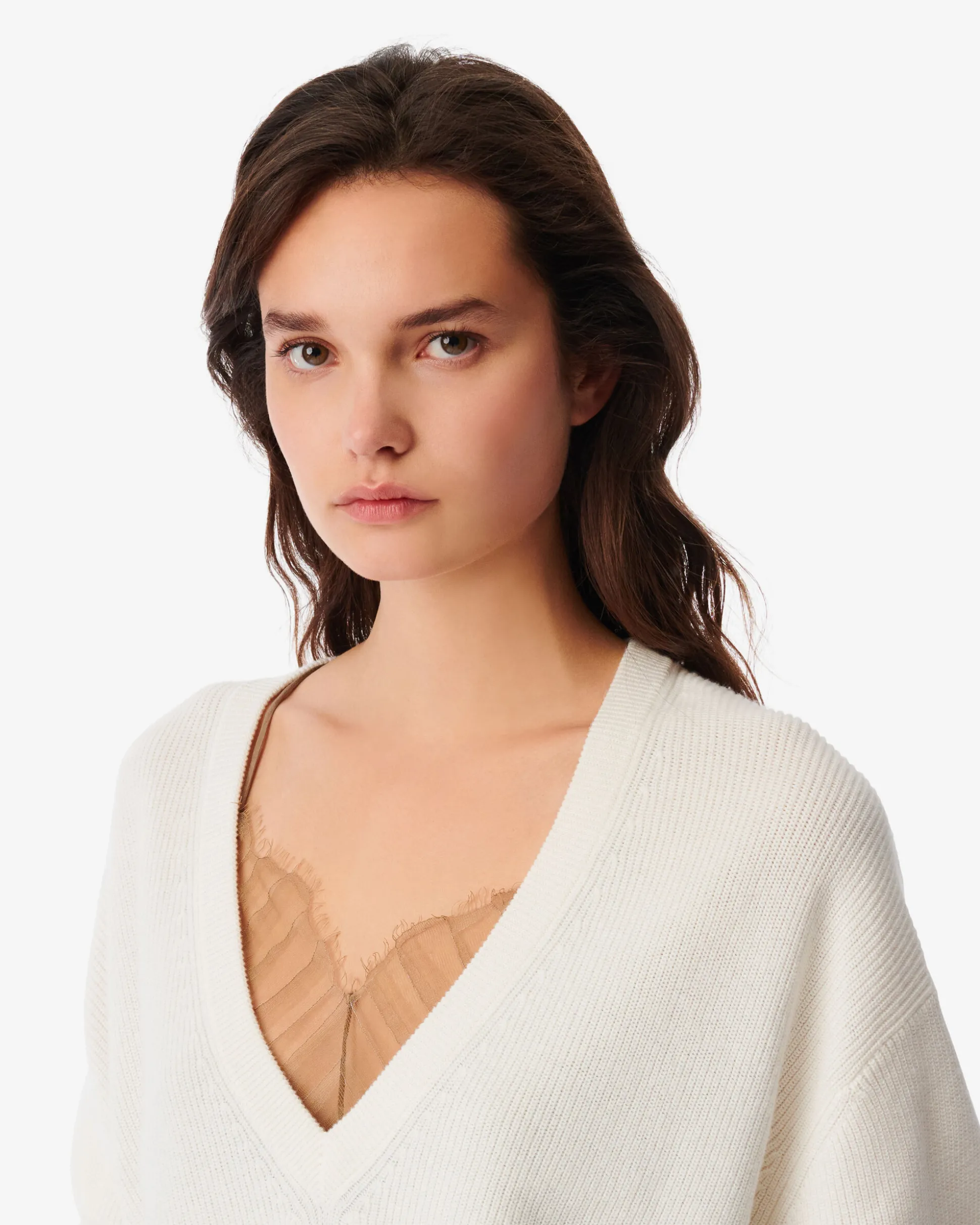 Pull Crop Et Col V Viola