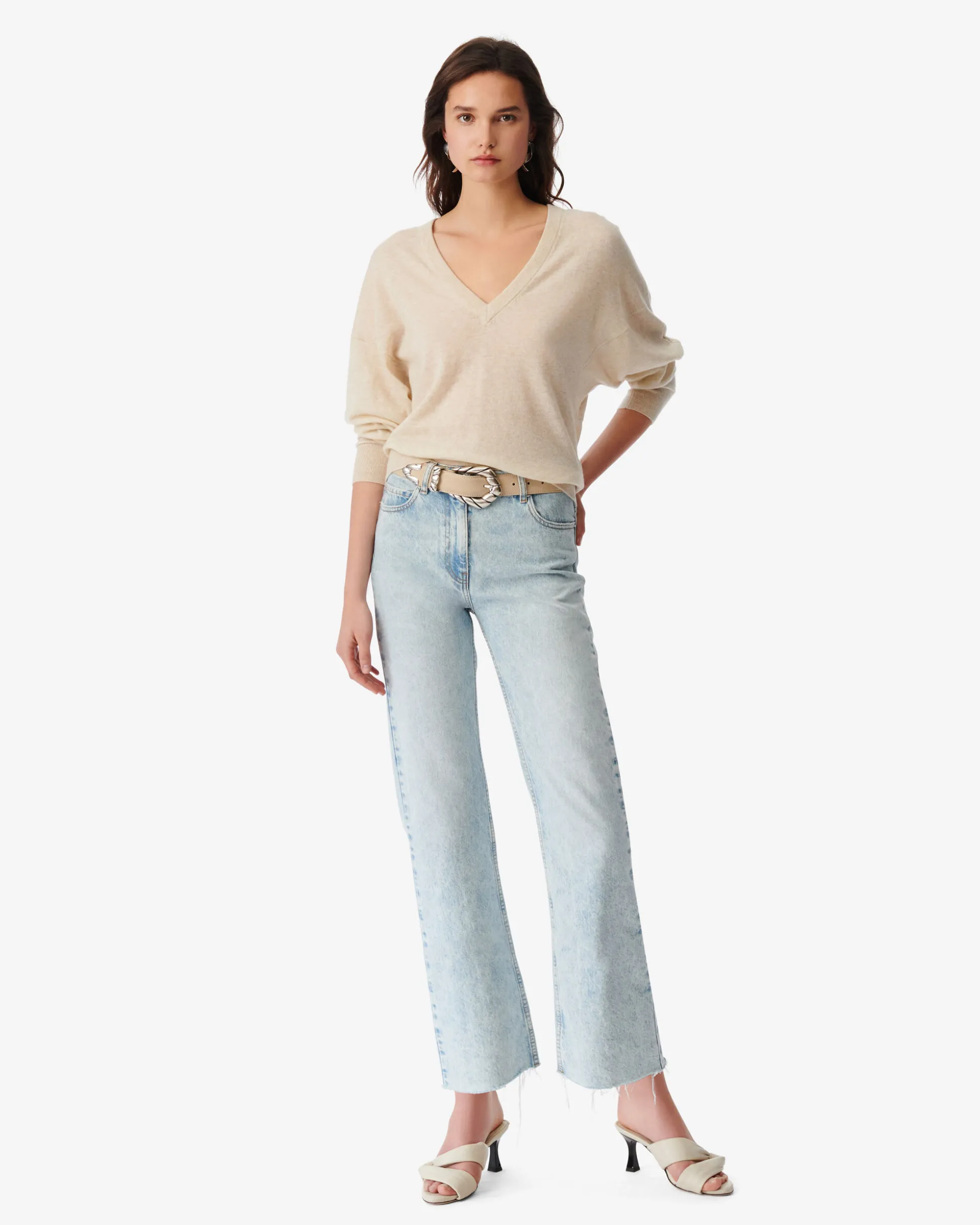 Pull En Cachemire Col V Lilva