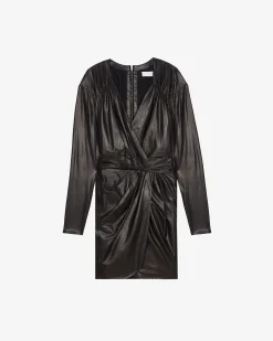 Robe Ajustee En Cuir Belina