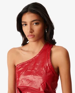 Robe Asymetrique En Cuir Dolni