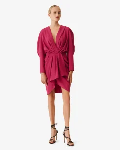 Robe Courte A Plis Col V Kalea