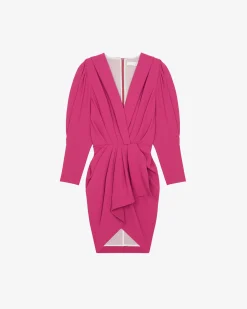 Robe Courte A Plis Col V Kalea