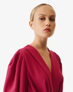 Robe Courte A Plis Col V Kalea