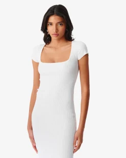 Robe En Maille A Col Carre Phebo