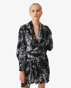 Robe Imprimee Col V Camolla