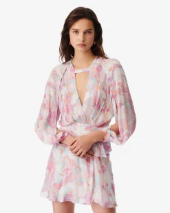 Robe Imprimee Col V Franci