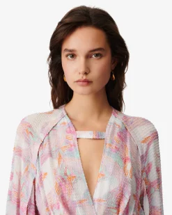 Robe Imprimee Col V Franci