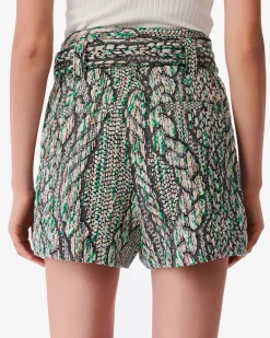 Short Ceinture En Tweed Abrami