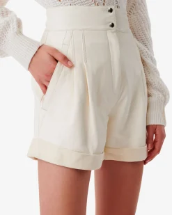 Short En Cuir A Revers Dana