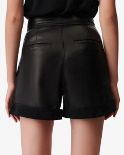 Short En Cuir A Revers Dana