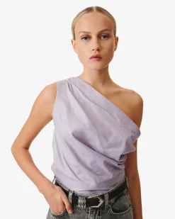 Top Asymetrique En Cuir Oana