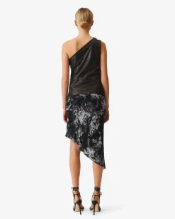 Top Asymetrique En Cuir Oana