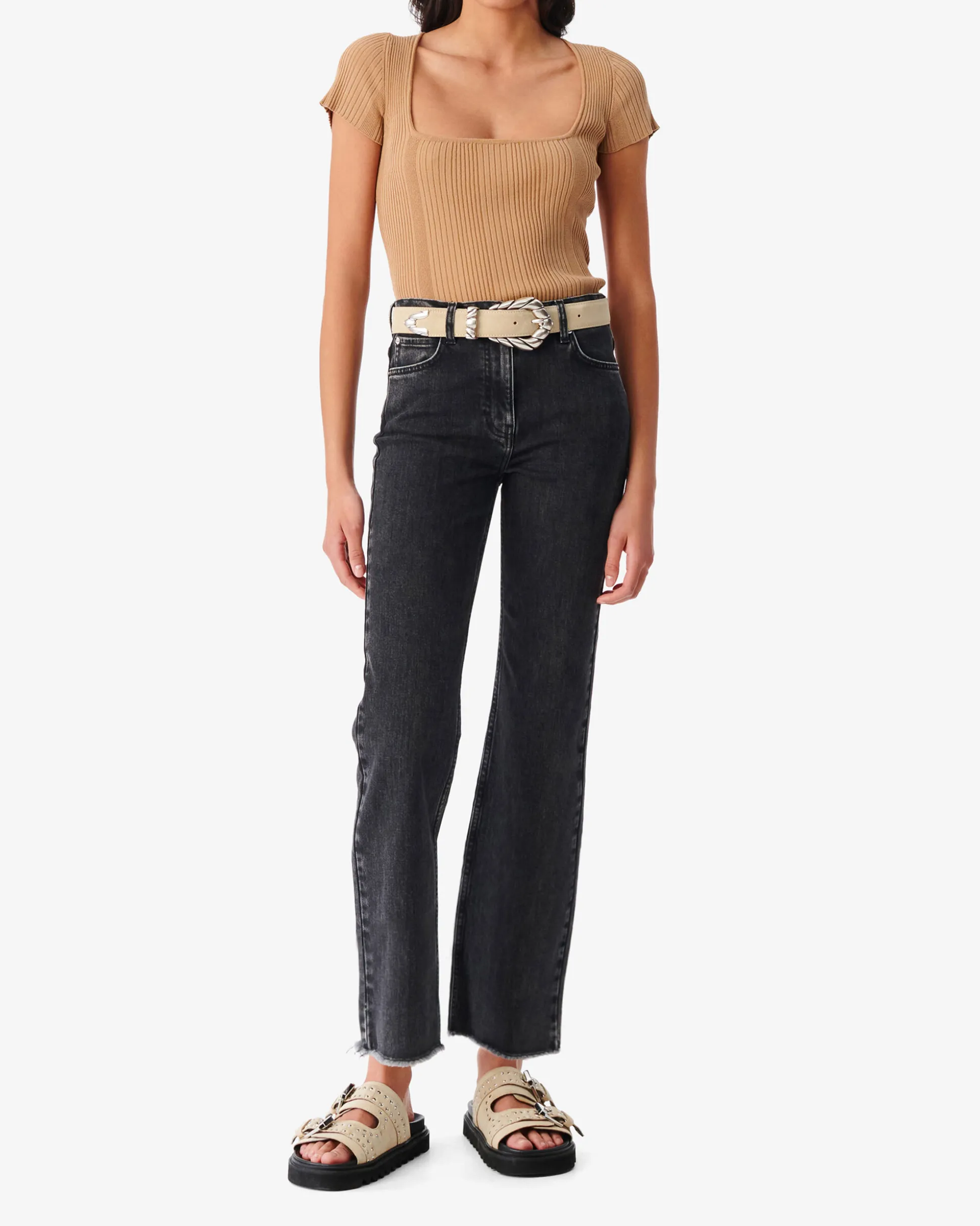 T-Shirt Col Carre Paysa