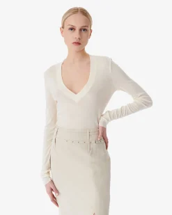 T-Shirt Col V Amatillo