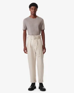 T-Shirt En Lin Col Rond Turi