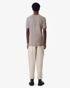 T-Shirt En Lin Col Rond Turi