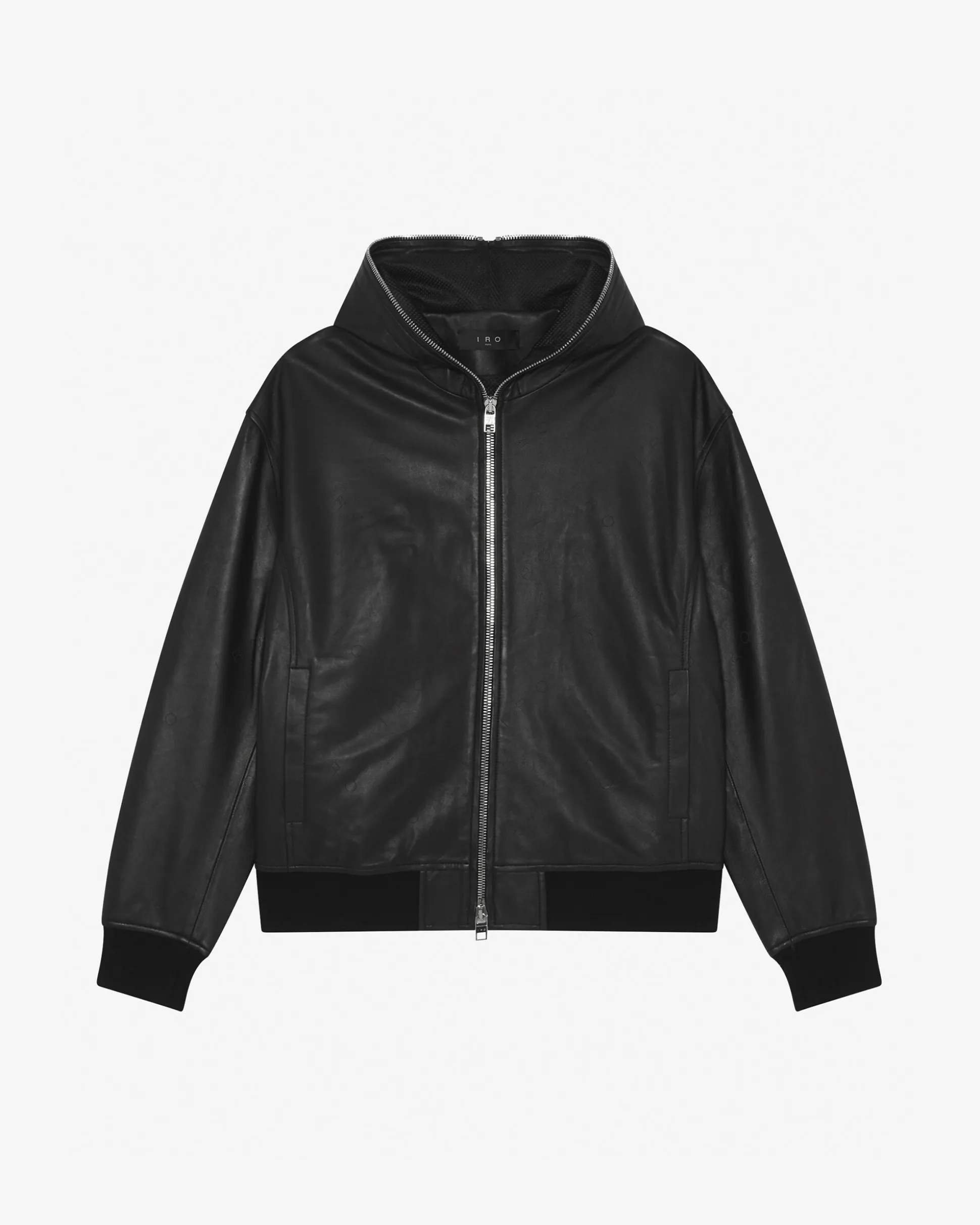 Veste A Capuche En Cuir Perfore Prane