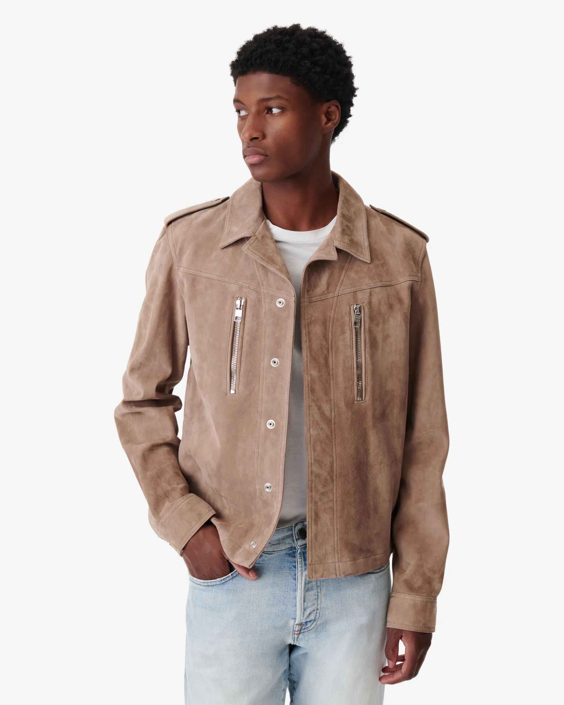 Veste En Cuir Suede Jorin
