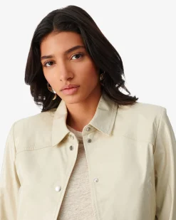 Veste En Cuir Verni Devta