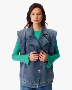 Veste En Jean Sans Manches Beverly