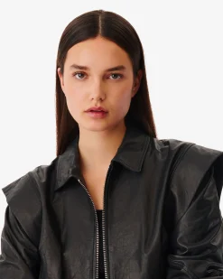 Veste Stucturee En Cuir Fabia